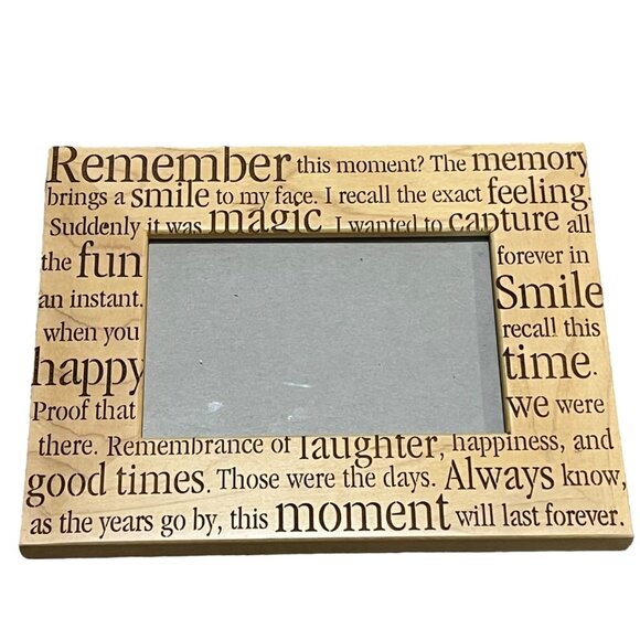 Decorative Wood Picture Frame With Inspirational Quotes For 4x6 Photos - Picture 1 of 1